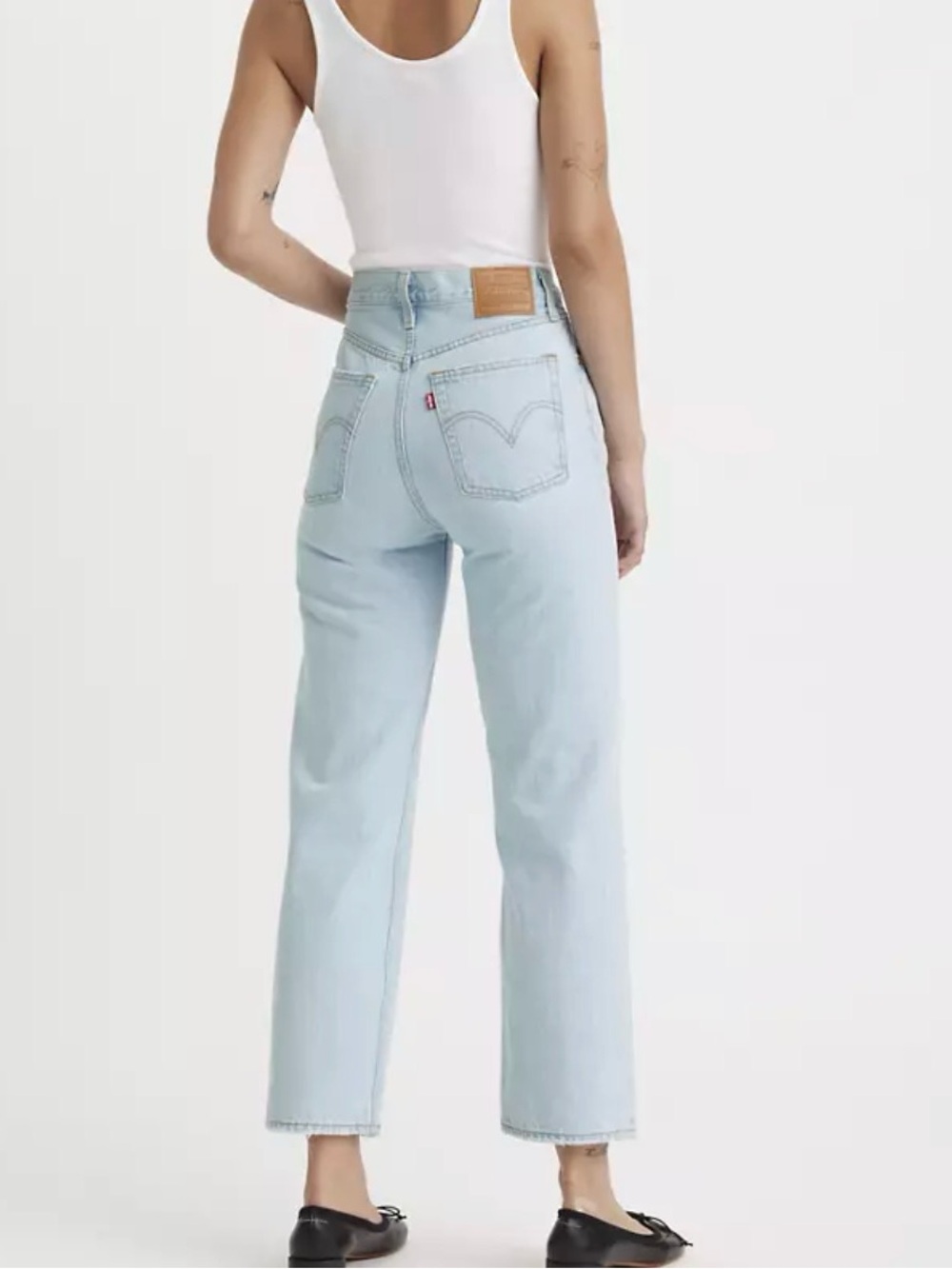 Levi’s Ribcage Ankle Straight Jeans Light Wash Size 27 - Picture 7 of 15